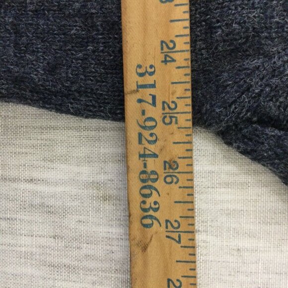 REI Sweater Mens XL Black 100% Virgin Wool Knit Long Sleeve Quarter Zip Pullover - Picture 9 of 11